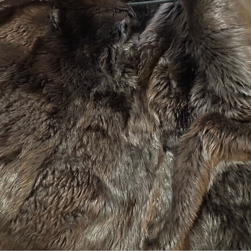 Dolce & Gabbana Chocolate Brown Real Fur Leather Jacket Coat Shearling Luxury XS - Picture 6 of 13